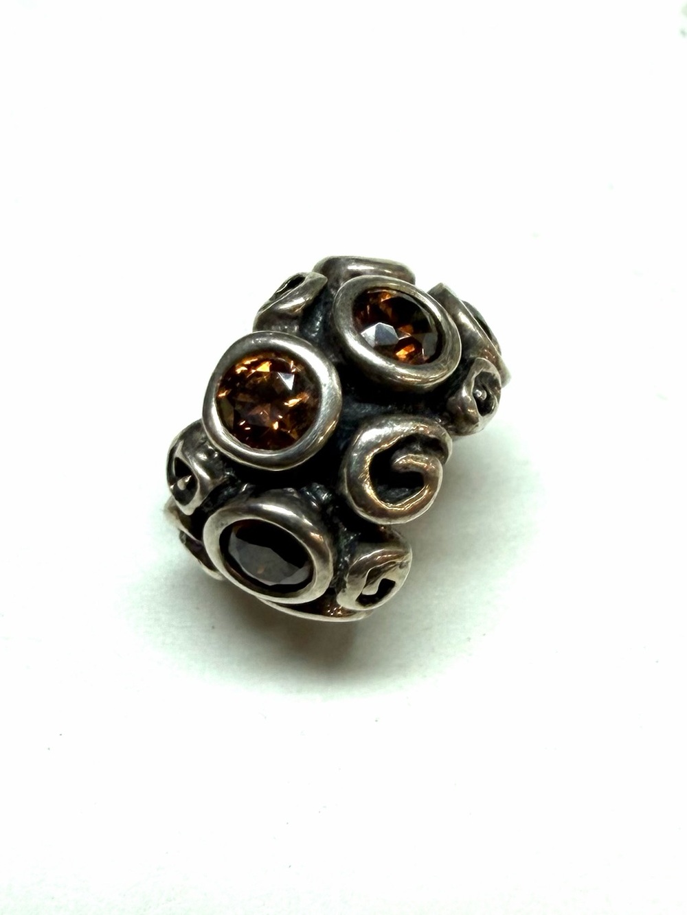 Pandora Sterling Silver Primrose Path Brown CZ Charm 790330